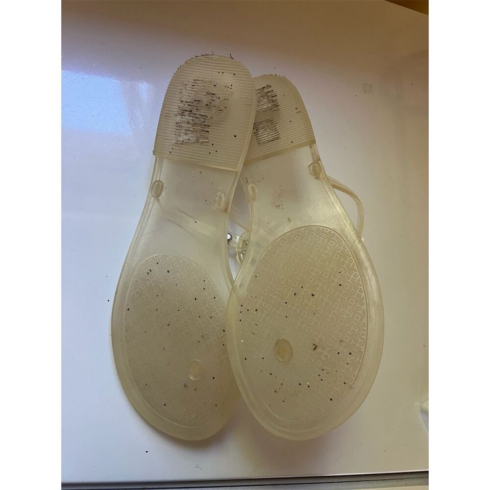 Tory Burch Mini Miller Jelly Thong Sandals Clear Women's size 8 - Picture 4 of 4